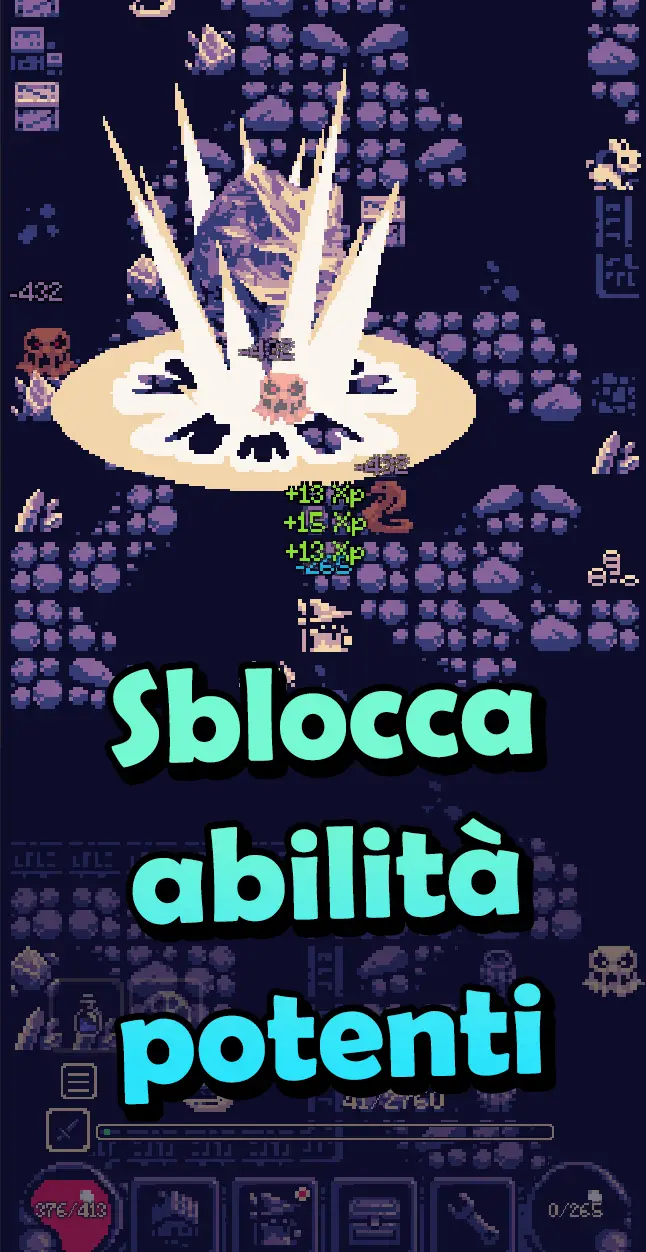Screenshot di gameplay di OneBit Adventure